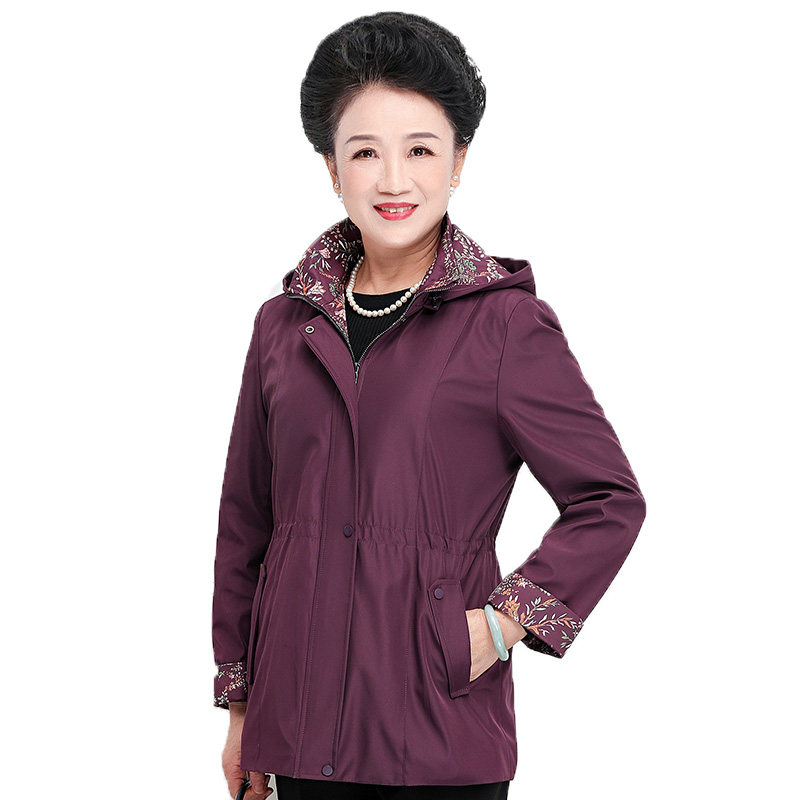 福太太妈妈春秋装洋气春秋时尚风衣 福太太中老年女装