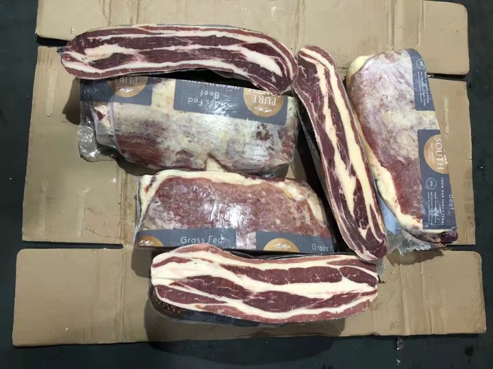 8斤新西兰冷冻双层肥牛肉五花肉 后胸肉新鲜火锅烧烤食材整块无刨 - 图0