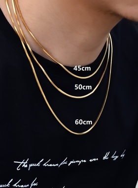 snake项链钛钢方蛇男女