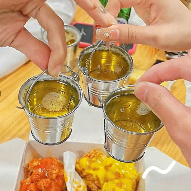 迷你小铁桶酒杯啤酒桶网红小红书抖音同款不漏小趴菜专用创意酒杯,淘宝优惠券,粉丝福利购,淘宝优惠卷