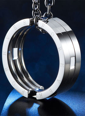 戒指+项链一款多用亲吻鱼可变形