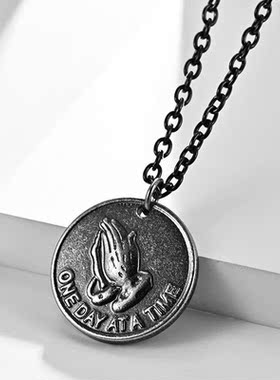 原创欧美潮牌古银色潮男街头吊坠