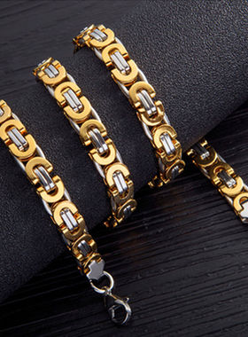 男士钛钢霸气潮流项链粗犷夜店