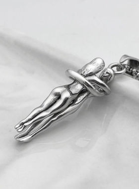 原创设计热恋男女拥抱情侣项链