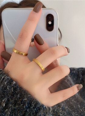 欧美风潮人网红金色INS风简约混