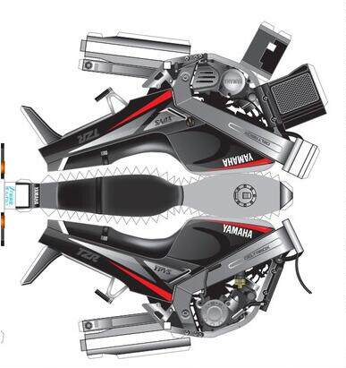 雅马哈YAMAHA摩托车立体3d纸模型DIY手工制作儿童益智折纸玩具 - 图2