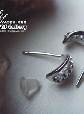 纯银耳钉情人节生日礼物耳扣