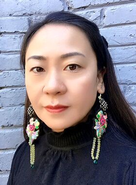 民族风手工绣花女耳环小鱼中国结