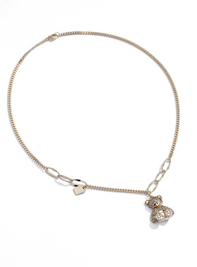 小熊卫衣毛衣链项链女款2024新款