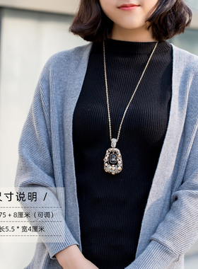 毛衣秋冬高端大气吊坠装饰项链