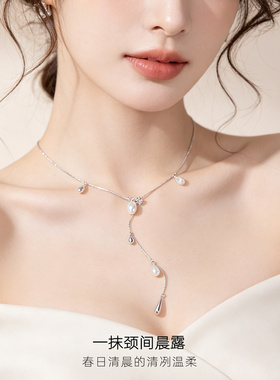 【新品】水滴Y字型项链女款2026新款高级感法式温柔配饰锁骨链
