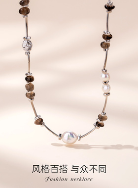 【新品】巴洛克珍珠项链女2026新款颈链饰品首饰轻奢小众锁骨链