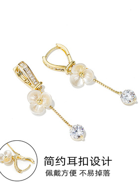 耳饰花朵轻奢高级感小众设计感女