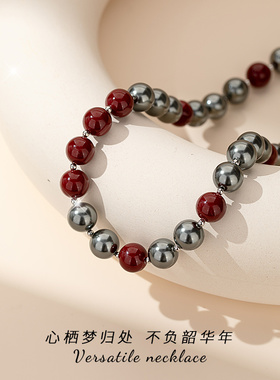 珍珠项链女款2025新款饰品高级感轻奢小众配饰首饰锁骨链毛衣链