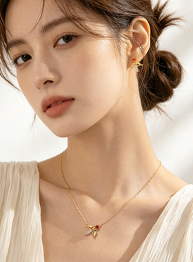 【新品】丘比特箭吊坠银项链女2026新高级感轻奢小众锁骨链送女友