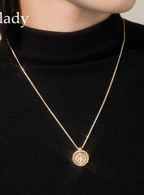 【新品】八宝罗盘项链女款2026新款高级感轻奢小众毛衣链秋冬饰品