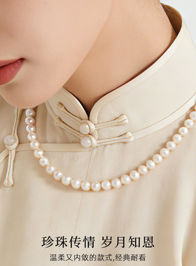 【新品】天然淡水珍珠银项链女2025新款首饰配饰高级感轻奢锁骨链