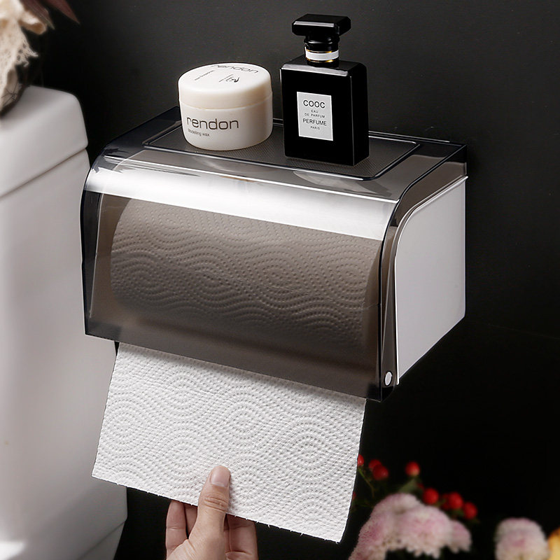 双庆卫生间纸巾盒吸盘纸巾架厨房卫生纸架免打孔抽纸盒厕所卷纸盒,淘宝优惠券,粉丝福利购,淘宝优惠卷