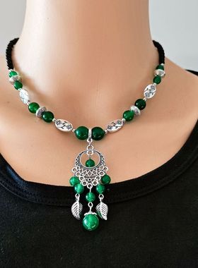 新款民族风项链复古短款锁骨链