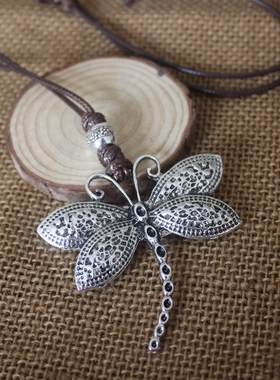 苗银原创民族风长款可伸缩毛衣链