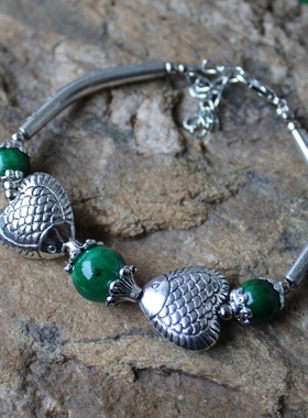 复古少数民族爱心手工原创首饰品