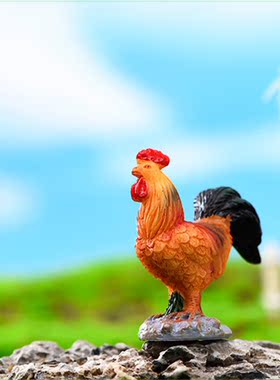 仿真家禽公母鸡树脂公仔儿童玩具