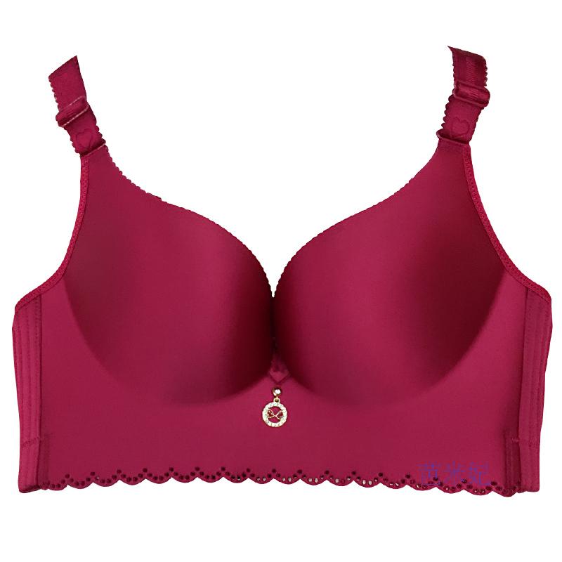 胖mm大胸显小薄款200斤90E100DE胸罩大码文胸全罩杯抹胸聚拢内衣 - 图3