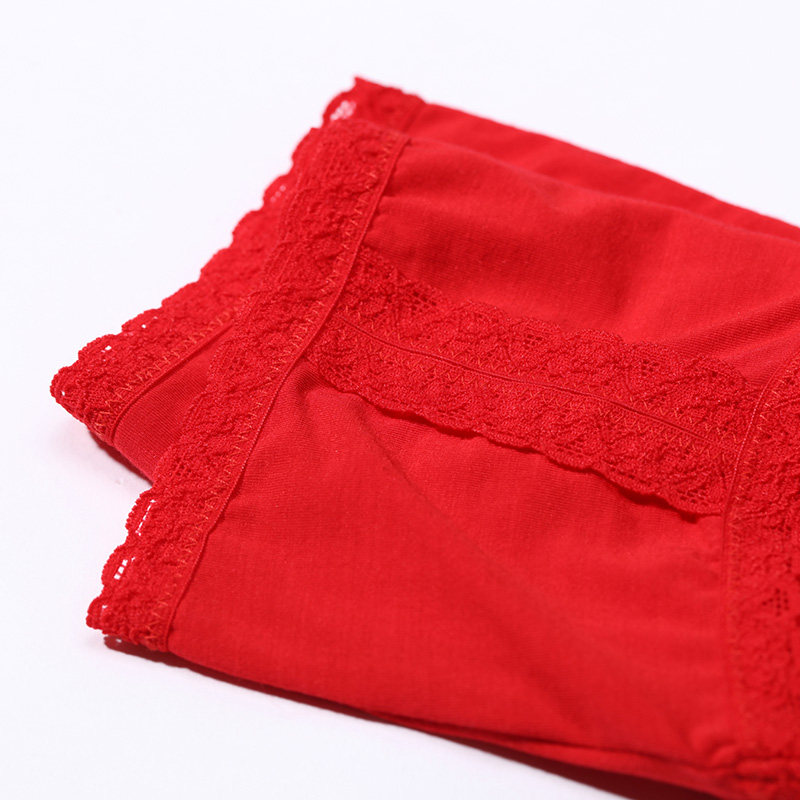 STW本命年女士内裤莫代尔中腰短裤头性感蕾丝结婚蛇年红色三角裤,淘宝优惠券,粉丝福利购,淘宝优惠卷