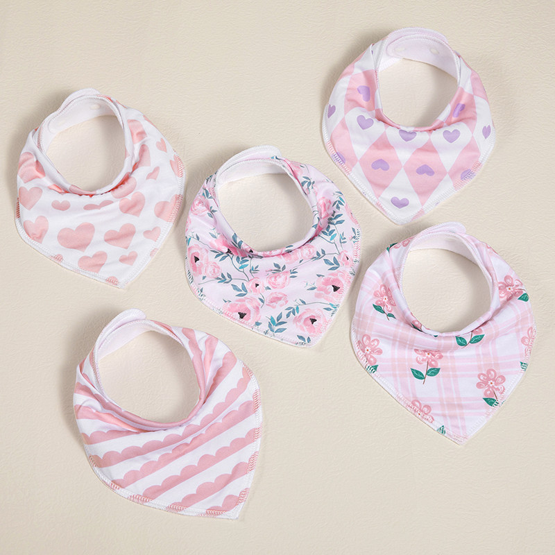 清仓 秋冬新生儿纯棉透气婴儿三角巾宝宝围嘴口水巾围兜婴童用品