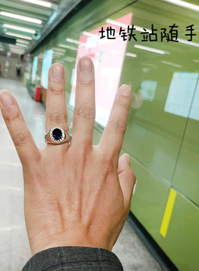 戒指钛钢不掉色时尚男女镶嵌宝石