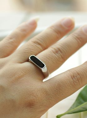 钛钢男生男女时尚戒指可刻字百搭