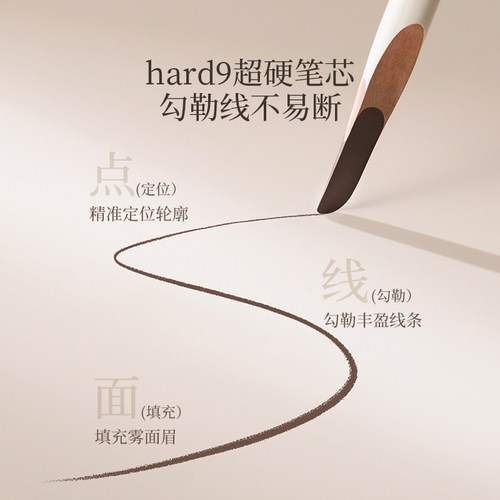 古迪何首乌硬质砍刀眉笔女防水持久不脱色根根分明野生眉毛笔硬芯 - 图1