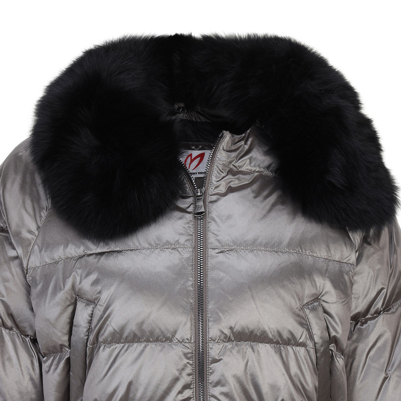 韩国代购MASTER BUNNY高尔夫球服25秋冬女可拆卸毛领短袖鹅绒夹克 - 图1