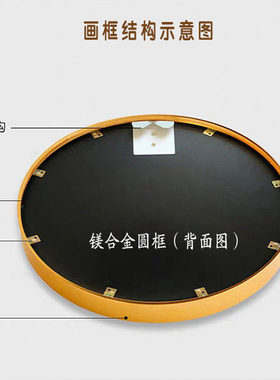 圆形铝合金金属拉丝十字绣钻石画
