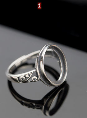 diy镶嵌琥珀蜜蜡民族风戒指空托