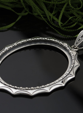 diy包边未镶嵌琥珀蜜蜡吊坠空托