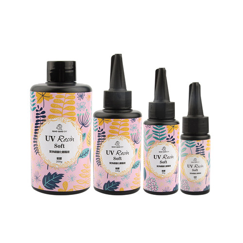 巧巧diy UV滴胶软胶高透时光宝石速干软胶手机壳封层滴胶 - 图3