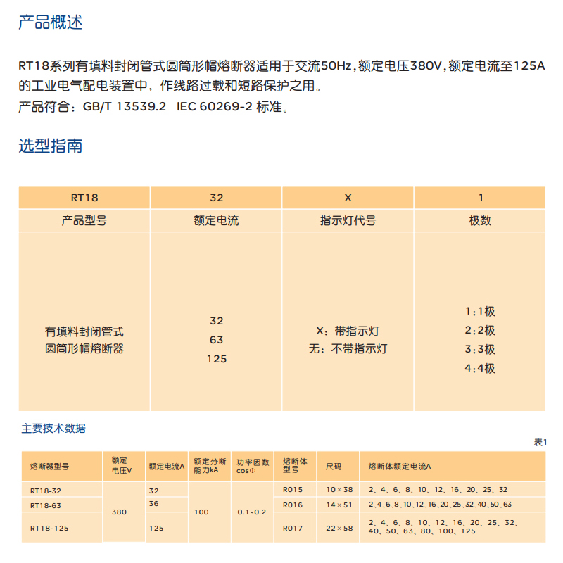 RT18125X导轨式插入式熔断器座R017保险丝2258熔芯125A人民电器 - 图1