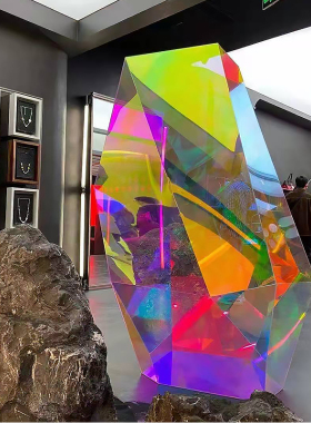 落地菱形炫彩幻彩摆件飞燕亚克力
