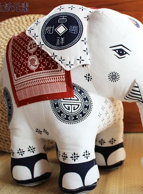 布艺象布偶手工艺摆件特色礼品