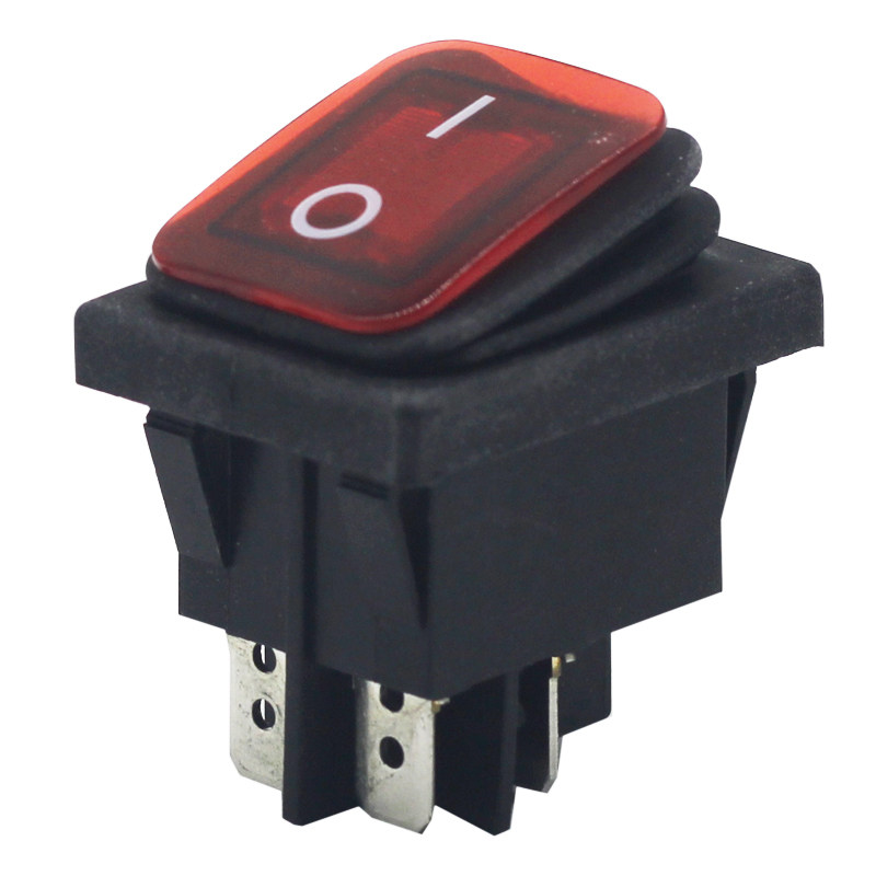 30A电焊机开关防水4脚船型开关绞肉机煮面桶烤箱电源开关按钮带灯,淘宝优惠券,粉丝福利购,淘宝优惠卷