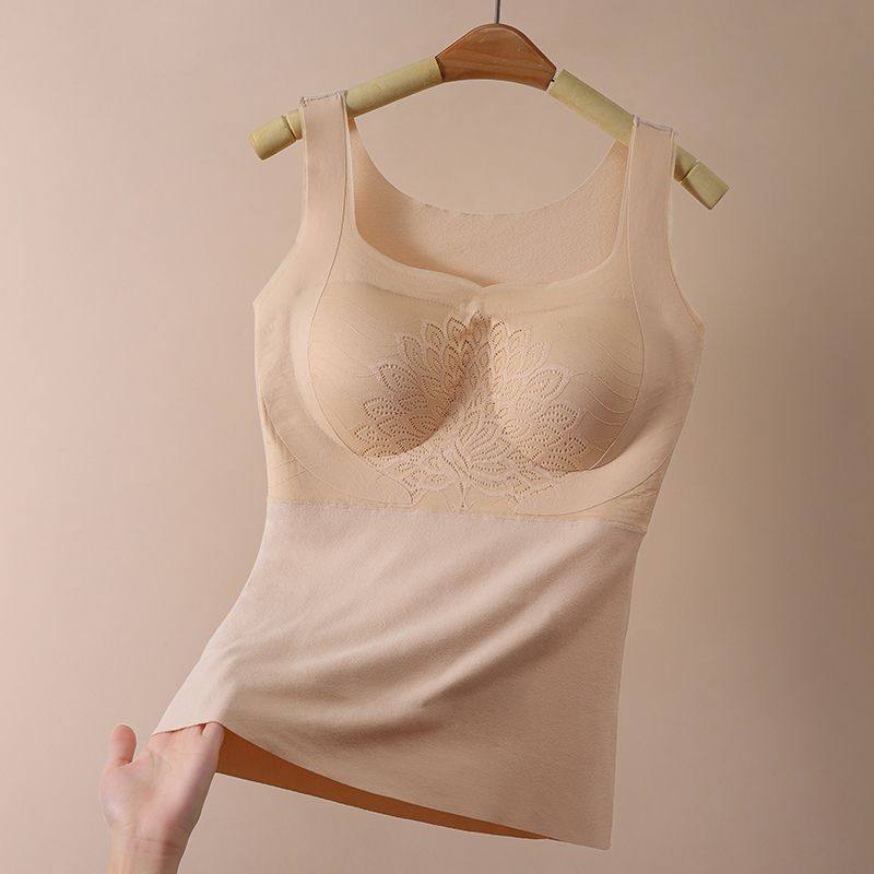 大码保暖背心女带胸垫加绒加厚300斤内搭打底免穿文胸德容秋冬款,淘宝优惠券,粉丝福利购,淘宝优惠卷