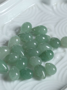 横孔东陵玉水滴吊坠耳坠零件