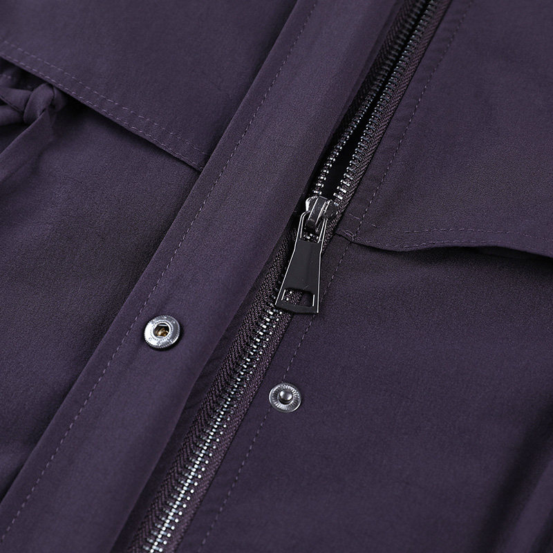 胖妈妈装秋冬新款连帽时尚气质风衣 新盛中老年女装