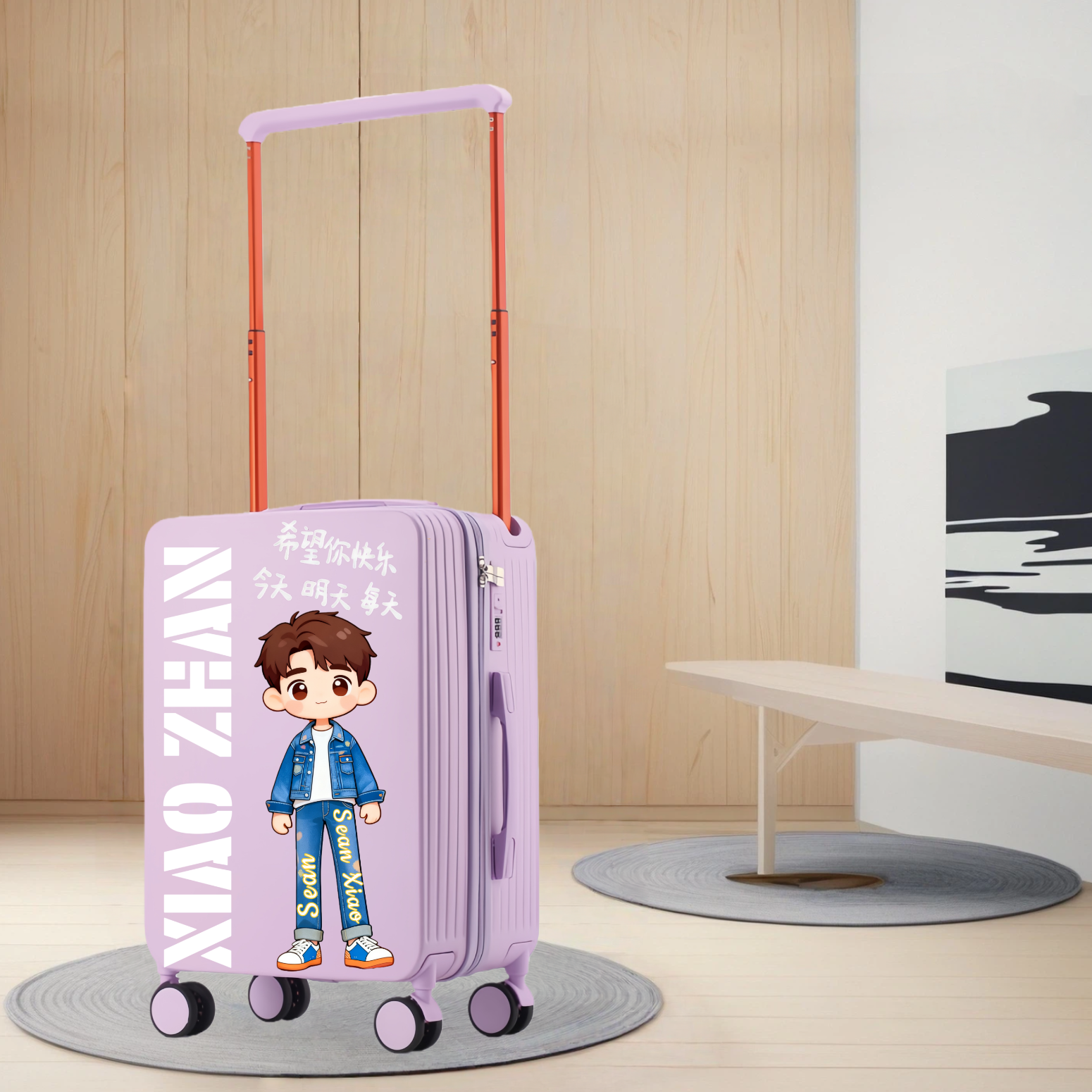 动漫二次元周边爱豆明星Q版行李箱定制20寸24女学生宽拉杆旅行箱,淘宝优惠券,粉丝福利购,淘宝优惠卷