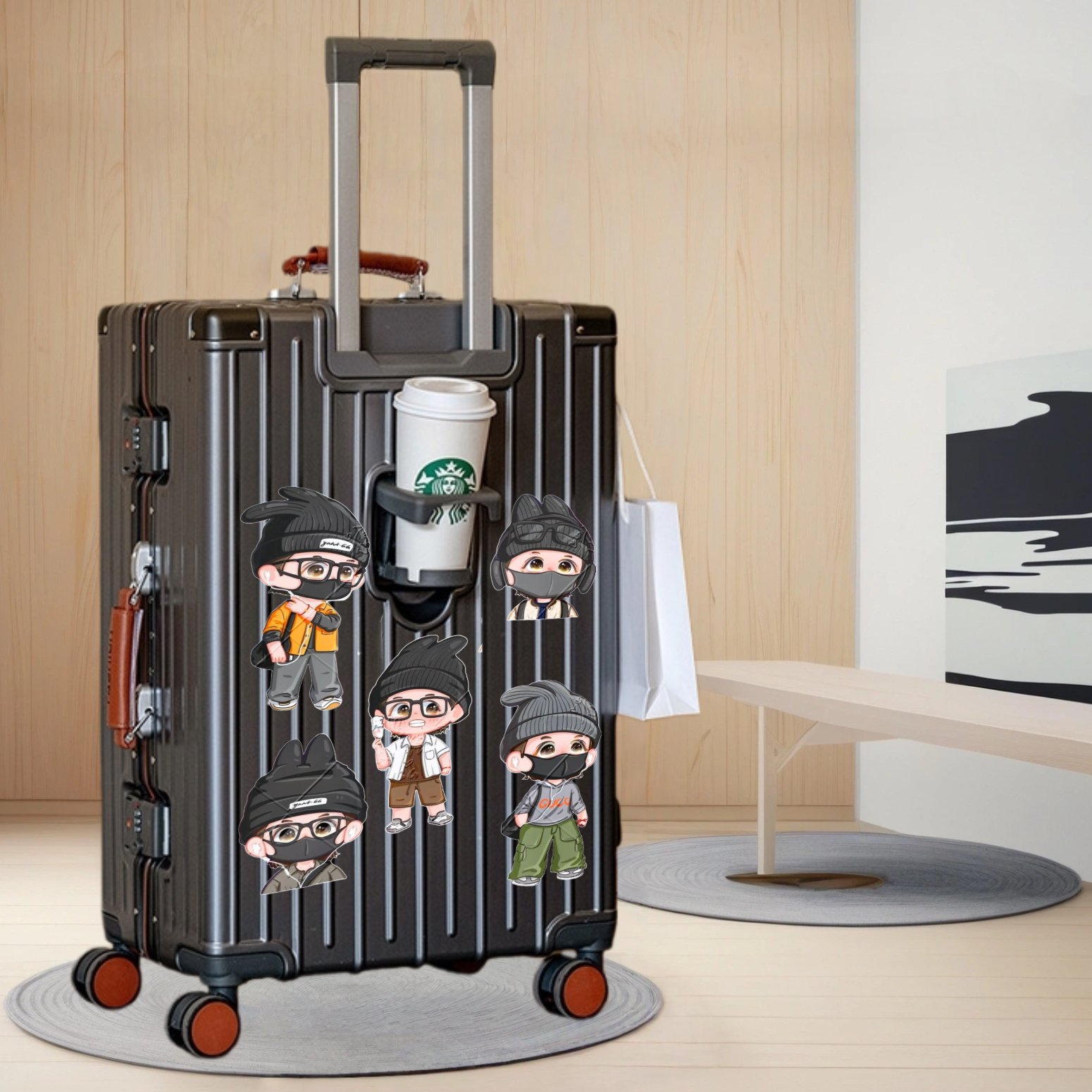 动漫二次元周边爱豆明星Q版行李箱定制20寸24女学生宽拉杆旅行箱,淘宝优惠券,粉丝福利购,淘宝优惠卷