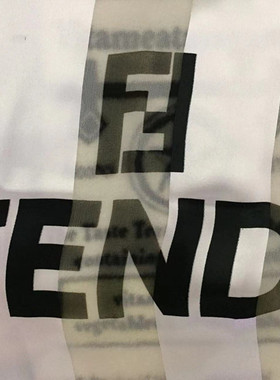 【原 价¥158】vintage  意大利奢侈古着FEND1郁金香黑色大方巾
