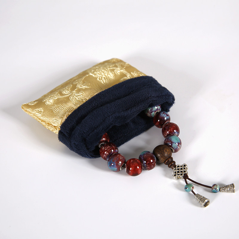 刺绣首饰包装袋锦囊福袋小布袋束口绒布建盏文玩核桃手串收纳布袋,淘宝优惠券,粉丝福利购,淘宝优惠卷