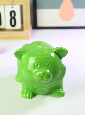 生肖陶瓷风水摆件儿童储蓄桌面