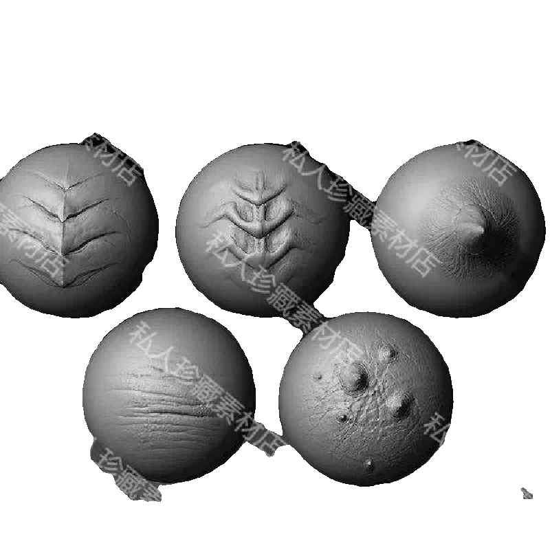 25个ZBrush雕刻龙鳞片蜥蜴皮肤笔刷zb恐龙飞龙雕刻笔刷VDM笔刷283-图0